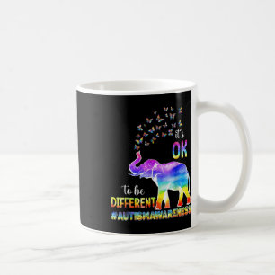Autism Awareness Butterfly Elephant It's Ok To Be Coffee Mug