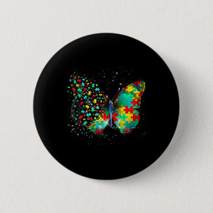 Autism Awareness Butterfly Peace Lover Gift Men Wo 6 Cm Round Badge