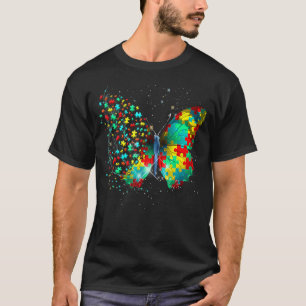 Autism Awareness Butterfly Peace Lover Gift Men Wo T-Shirt