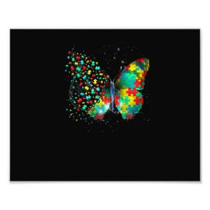 Autism Awareness Butterfly Peace Lover Men Women Photo Print