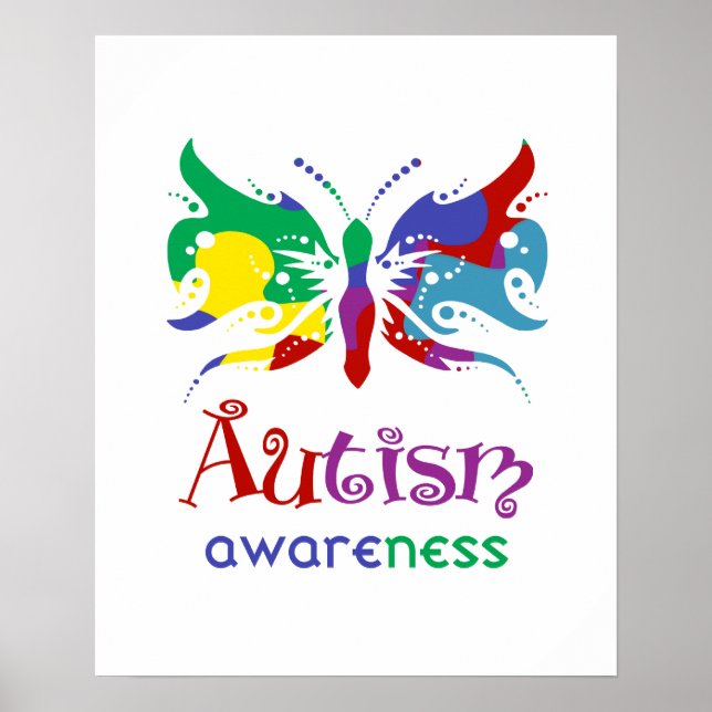 Autism Awareness Butterfly Poster (Front)