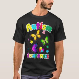 Autism Awareness Butterfly Puzzle Pieces 1 T-Shirt