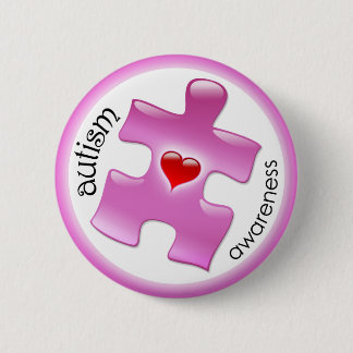 Autism Awareness Button - Pink