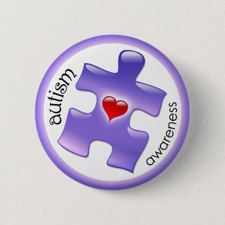Autism Awareness Button - Purple