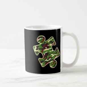 Autism Awareness Camo Puzzle Piece Vintage Camofla Coffee Mug