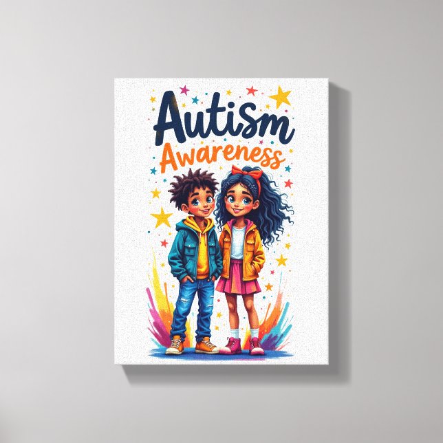 Autism Awareness Canvas Print (Front)