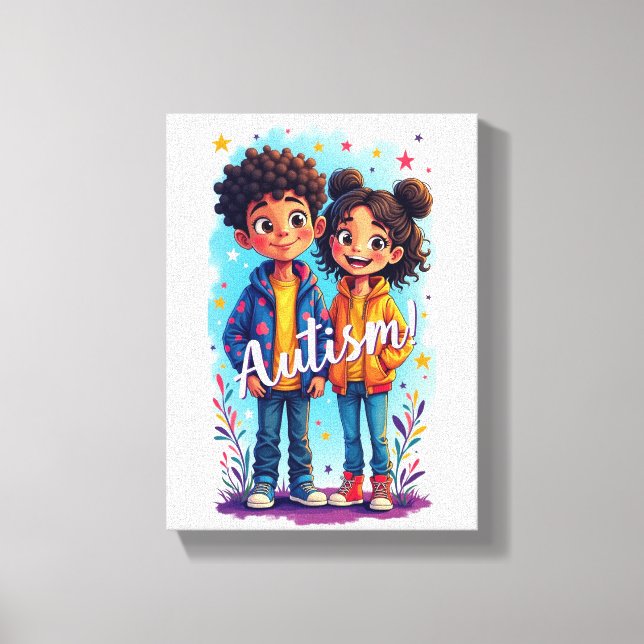 Autism Awareness Canvas Print (Front)