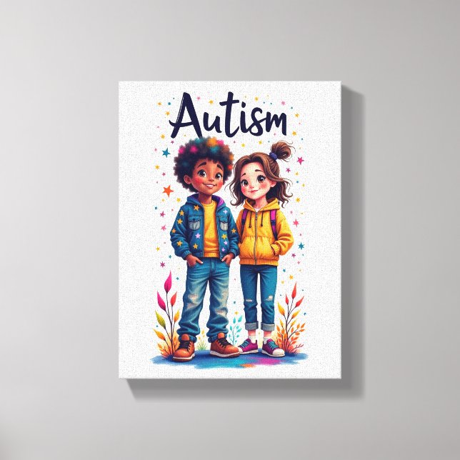 Autism Awareness Canvas Print (Front)