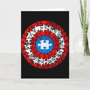 Autism Awareness Captain Shirt Support Autistic Su Card