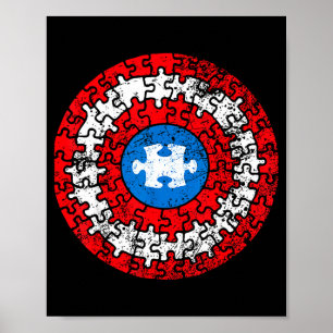 Autism Awareness Captain Shirt Support Autistic Su Poster