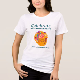 Autism Awareness Celebrate Neurodiversity Autism Tri-Blend Shirt