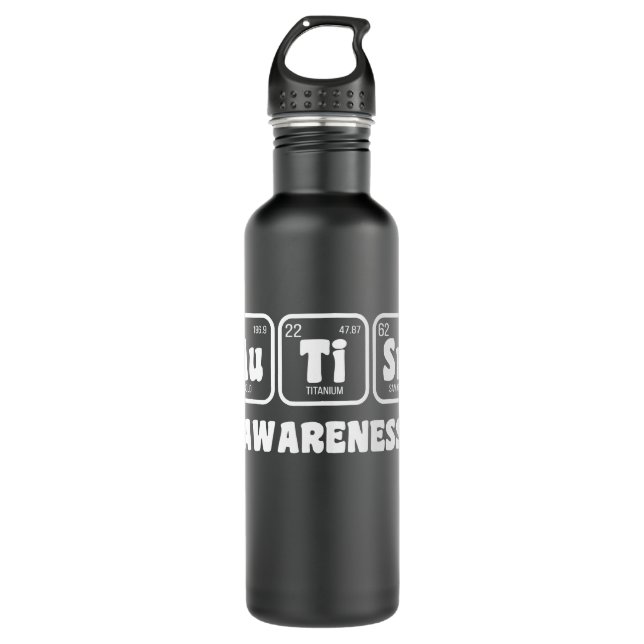 Autism Awareness Chemical Element 710 Ml Water Bottle (Front)