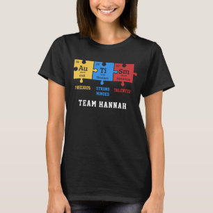 Autism Awareness Chemistry Geek Puzzles Custom T-Shirt