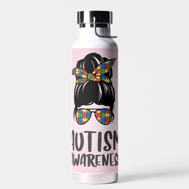Autism Awareness Chic Water Bottle (Left)