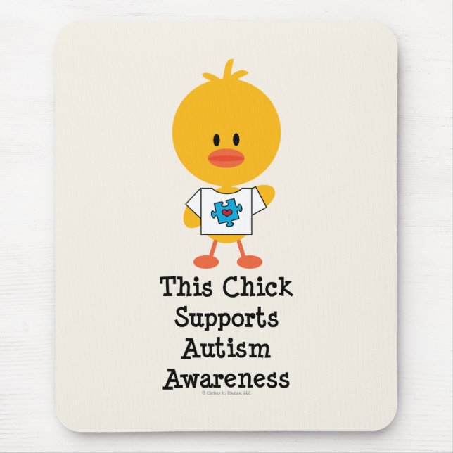 Autism Awareness Chick Mousepad (Front)