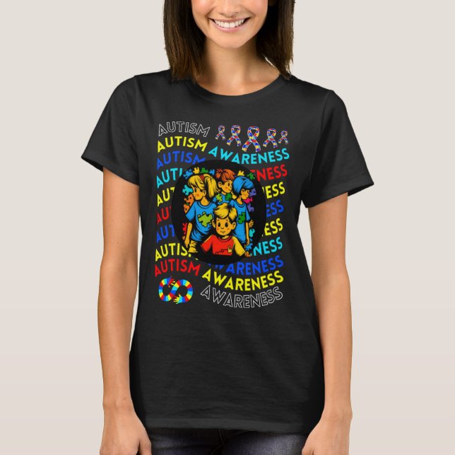 Autism Awareness Children For Teacher Autism Moms  T-Shirt (Front)