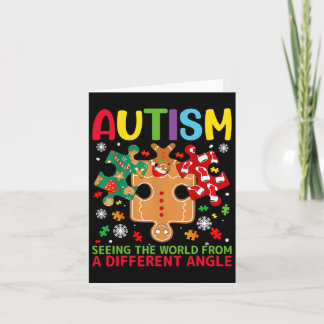 Autism Awareness Christmas Autistic Xmas Day Pajam Card