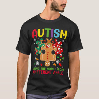 Autism Awareness Christmas Autistic Xmas Day Pajam T-Shirt
