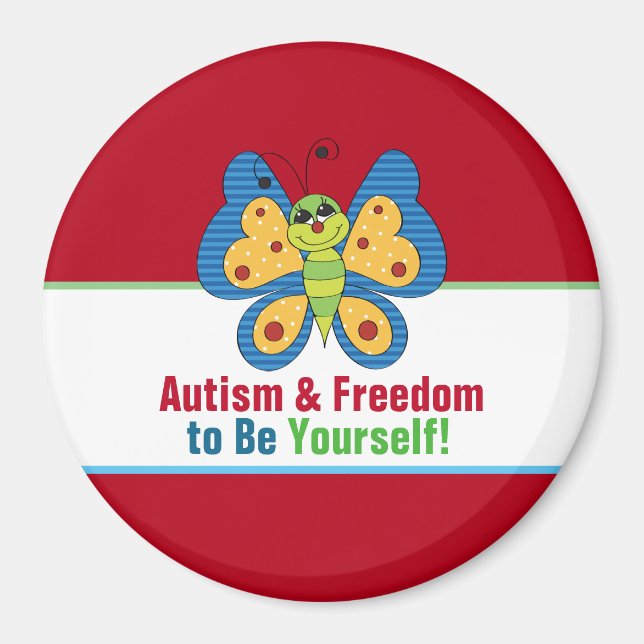 Autism Awareness Circle Magnet (Front)