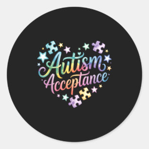 Autism awareness classic round sticker