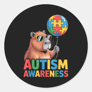 Autism awareness classic round sticker