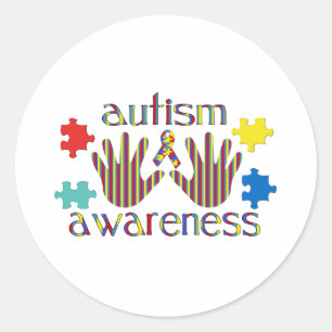 Autism Awareness Classic Round Sticker