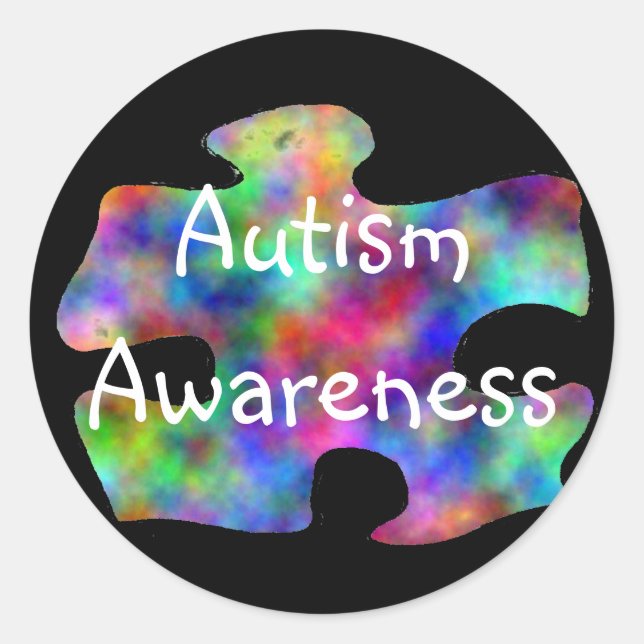 Autism Awareness Classic Round Sticker (Front)