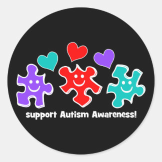 Autism Awareness Classic Round Sticker