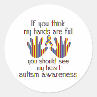 autism awareness classic round sticker