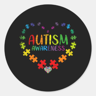 Autism Awareness Classic Round Sticker