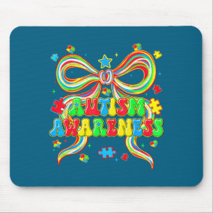 Autism awareness coquette puzzle autistic women mouse mat