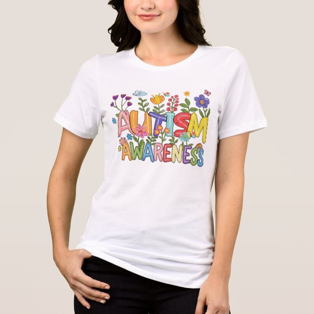 Autism Awareness Coquette Tri-Blend Shirt (Front)