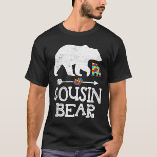 Autism Awareness Cousin Bear Support Autistic Adul T-Shirt