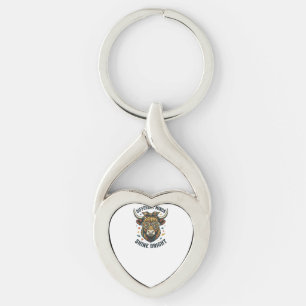 Autism Awareness Cow Vintage Engraving Support Des Key Ring