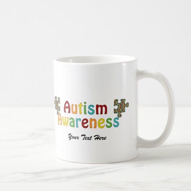 Autism Awareness (customisable) Coffee Mug (Right)