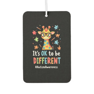 Autism Awareness Cute Giraffe Animal Its Ok To Be Car Air Freshener