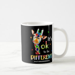 Autism Awareness Cute Giraffe Animal Its Ok To Be Coffee Mug