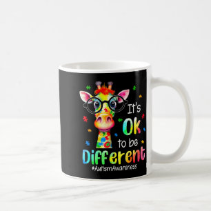 Autism Awareness Cute Giraffe Animal Its Ok To Be Coffee Mug