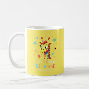 Autism Awareness Cute Giraffe Animal Its Ok To Be Coffee Mug