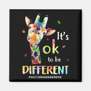 Autism Awareness Cute Giraffe Animal It's Ok To Be Magnet