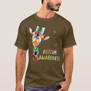 Autism Awareness Cute Giraffe Animal It's Ok To Be T-Shirt