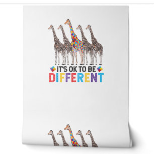 Autism Awareness Cute Giraffe Animal It's Ok To Be Wallpaper