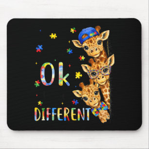 Autism Awareness Cute Giraffe Animal to Be Mouse Mat