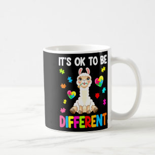 Autism Awareness Cute Llama It S Ok To Be Differe Coffee Mug