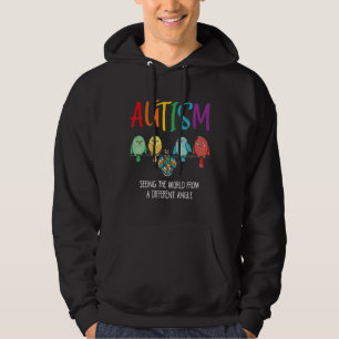 Autism Awareness Cute Owl Color Puzzles Autism Kid Hoodie