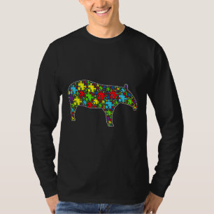 Autism Awareness Cute Tapir Puzzle Piece Animals S T-Shirt