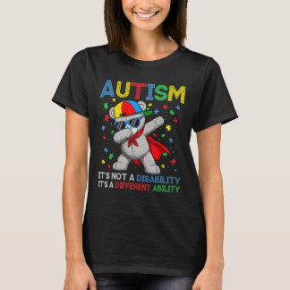 Autism Awareness Dabbing Bear Different Ability Ki T-Shirt