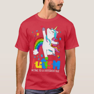 Autism awareness  Dabbing Unicorn Dancing Puzzle P T-Shirt