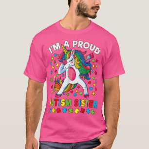 Autism Awareness Dabbing Unicorn Girl Proud Autism T-Shirt