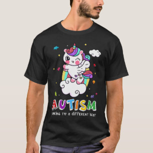 Autism awareness Dabbing unicorn puzzle piece kids T-Shirt